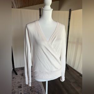 Athleta | Elegant Cream Wrap Top